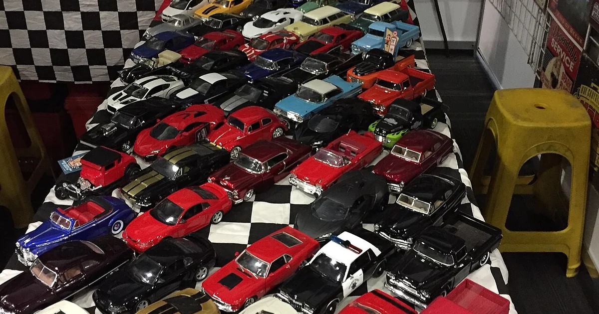 Great variety of scale model cars from the Diecast Convention, Mexico 2017